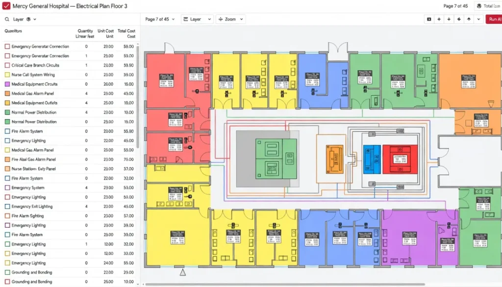 Electrical AI Takeoff for Healthcare Project