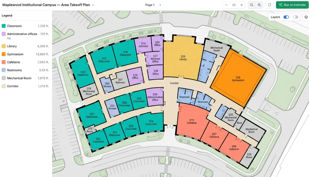 Generate Siding Estimates for Schools